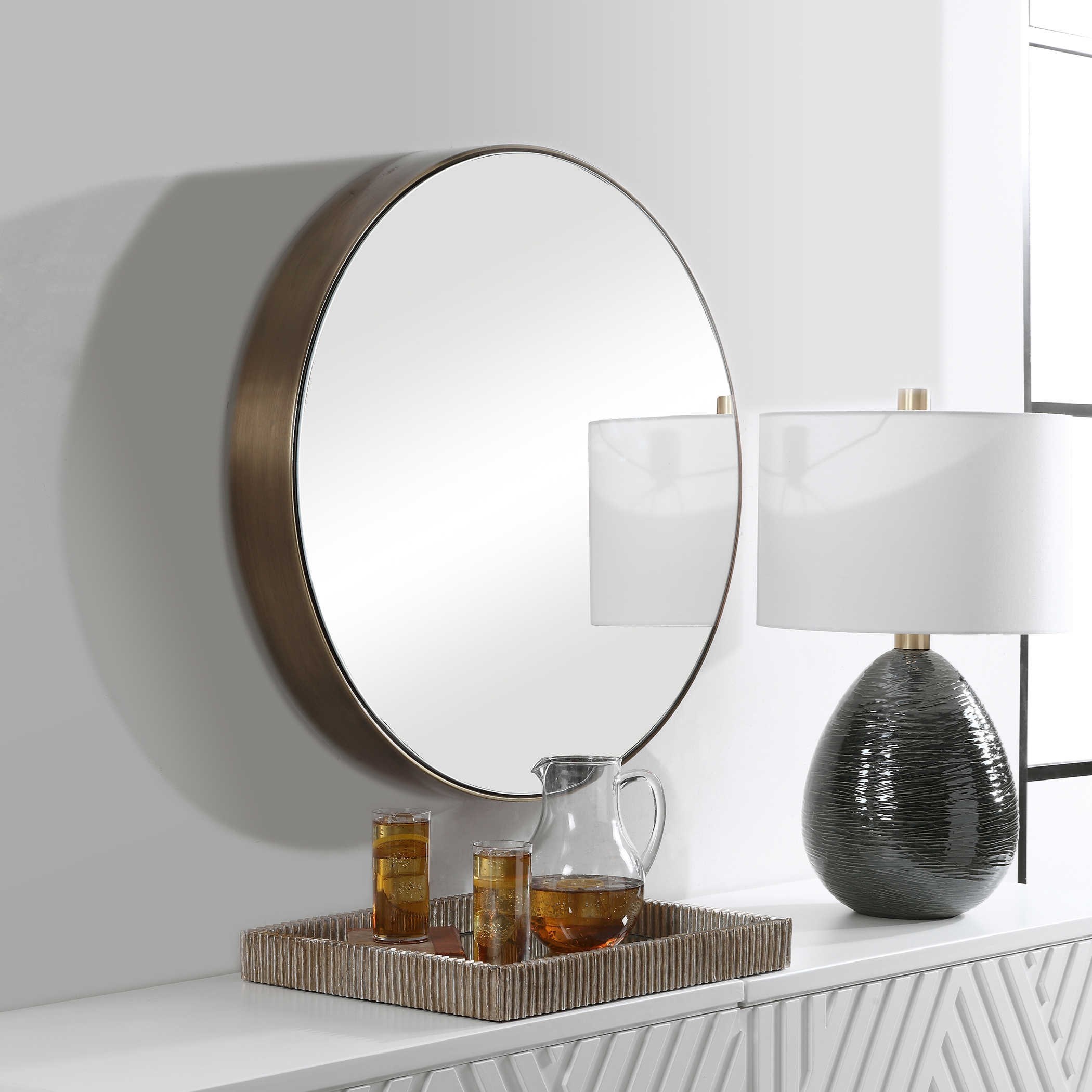 Contemporary round sale mirrors